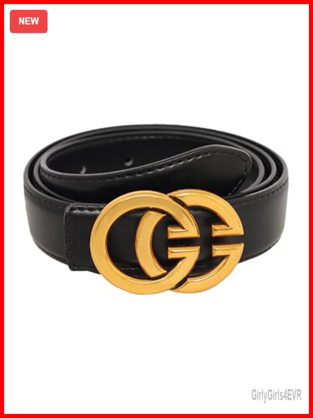 Women's Metal Buckle Leather Belt for Jeans or Dress